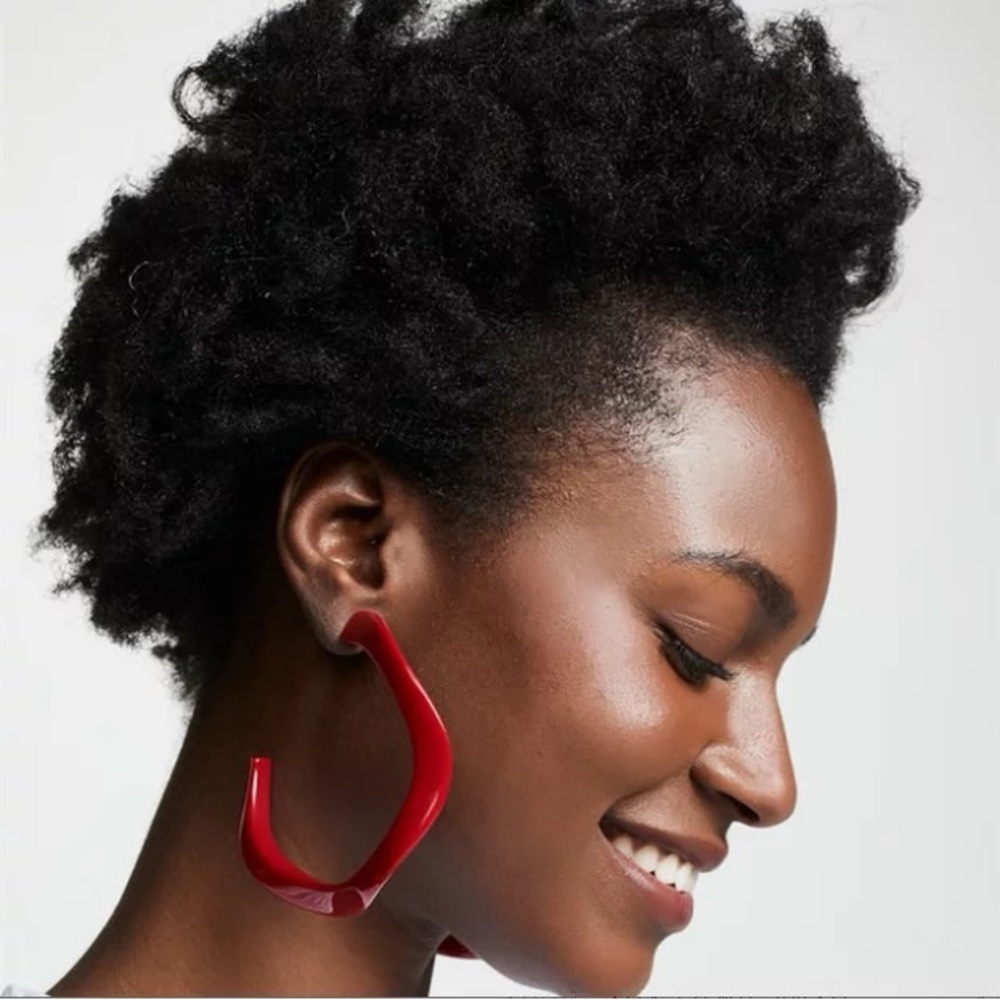 Bold Red Hoop Earrings